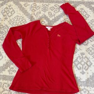 Xhilaration Red Women's Pajama Top